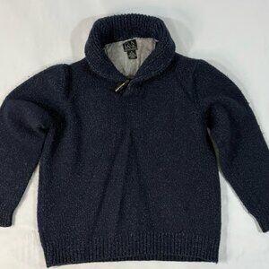 Men's Jos. A. Bank Executive Collection Shawl Collar Wool Sweater Blue Size MED